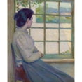 thumbnail image 3 of George Albert Thompson 20x24 Black Modern Framed Museum Art Print Titled - Woman Looking Out a Window (Portrait of A.M. Hooey) (1895), 3 of 5