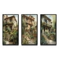 thumbnail image 2 of Designart "Rustic Charm Stairway Entrance to Country Cottage" Farm Framed Wall Art Set Of 3 - White Country Frame Gallery Set For Office Decor, 2 of 6