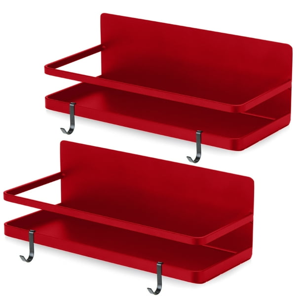 2 Pack Spice Rack, Fridge Organizer Shelf, Side Wall Refrigerator Storage for Spices