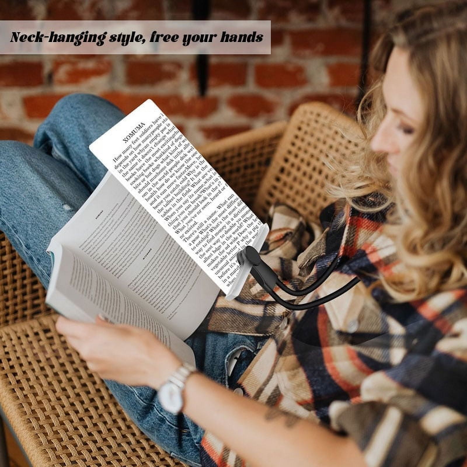 VALSEEL Neck Magnifier For Reading Sewing,Large Screen, Ultra-thin Reading Glass, Hanging Neck, Handheld And Detachable