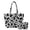 Bow Cow Print, variant on Qpednta Pink Bow Pattern Quilted Tote Bag Quilted Shoulder Bag Purse Lightweight with Zipper Large Capacity for Travel Weekend Getaway Office