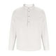 thumbnail image 5 of pstuiky mangas largas para hombre, Blusa de cuello alto con mangas largas y botones de color liso para hombre top de hombre xxl, 5 of 6