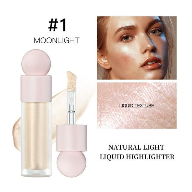 Xihbxyly Líquido de Alto Brillo con Color, Iluminador Corporal Seductor, Emulsión Radiante para Rostro y Piel, Ilumina La Clavícula y Los Rasgos, Uso Corporal y Facial, Glamour Playero, 7,5 Ml, Cobre