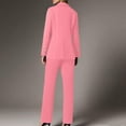 thumbnail image 3 of Women Pants Suit Double Breasted 2 Piece Blazer Set Long Sleeve Work Jacket Straight Business Casual Outfits, 3XL, 3 of 6