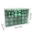 thumbnail image 2 of Meitianfacai 100 Pack Christmas Ornaments Set, Shatterproof PVC Holiday Decorations with Glossy Matte Finish for Tree Decorating (Mint Green), 2 of 5