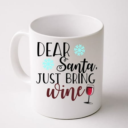 

Dear Santa Just Bring Wine Coffee Mug Funny Christmas Gifts Kids Christmas Mug Wine Lovers Mug Cute Xmas Cups Winter Holiday Mugs Xmas Gift Coffee Cup Family Parent Gifts