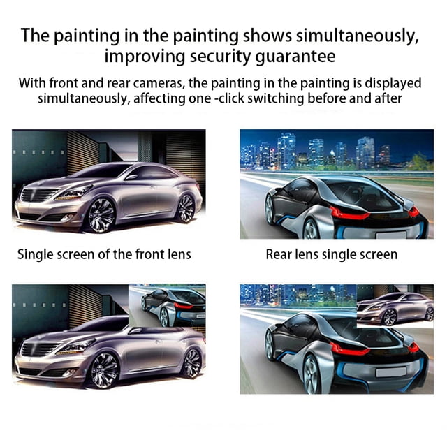 4 Inch Driving Parking Camera 1080P Wide Angle Loop Recording Rechargeable Video Recorder Dash Cam Automobile Accessories 1pc Cam Touch