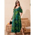 thumbnail image 2 of VEPKUL Womens 2025 Casual Short Sleeve Plus Size Loose Plain Long Summer Beach Maxi Dress with Pockets, 2 of 8