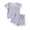 Deep Blue, variant on Toddler Baby Summer Outfit Soft Comfortable Breathable Short Sleeve Striped T-Shirt and Short Set for 1-6 Years Boys and Girls