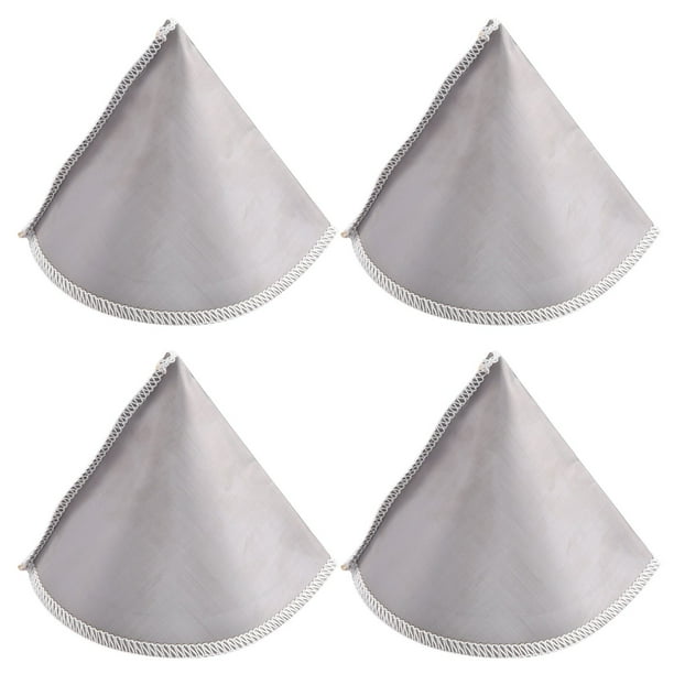 4X Reutilizable Vierta Sobre El Filtro de Café Filtro de Café Sin Papel Filtro de Cono de Acero Inoxidable Filtro de de Café de 3 A 4 Tazas