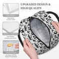 thumbnail image 3 of Pofeuu Black White Halloween Print Lunch Bag for Adult Insulated Lunch Box,Leakproof Cooler Food Lunch Containers Reusable High Capacity Lunch Tote Bags-One Size, 3 of 6