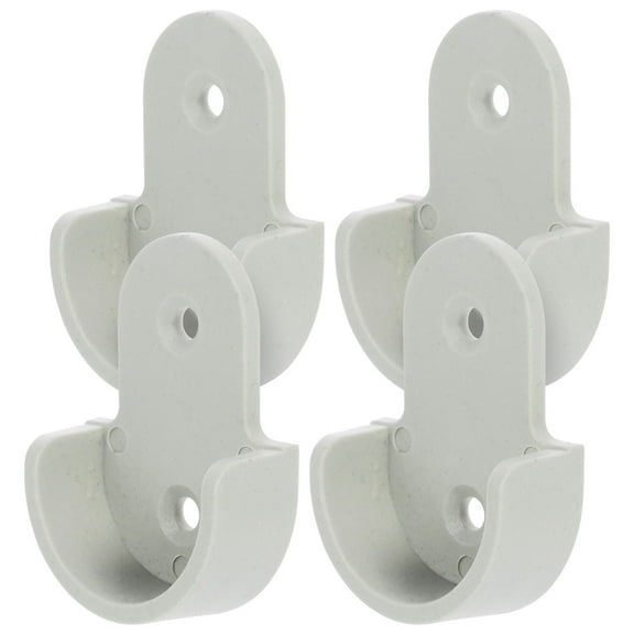 LEORX 30Pcs Plastic Closet Rod Brackets Sturdy Wardrobe Pole Socket Holders for Bathroom Shower Curtain