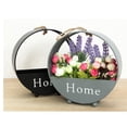 thumbnail image 3 of Shisuyan Creative Flower Pot Storage Rack Hanging Rope Shelf Iron Basket Wall Ornaments (Black), 3 of 8