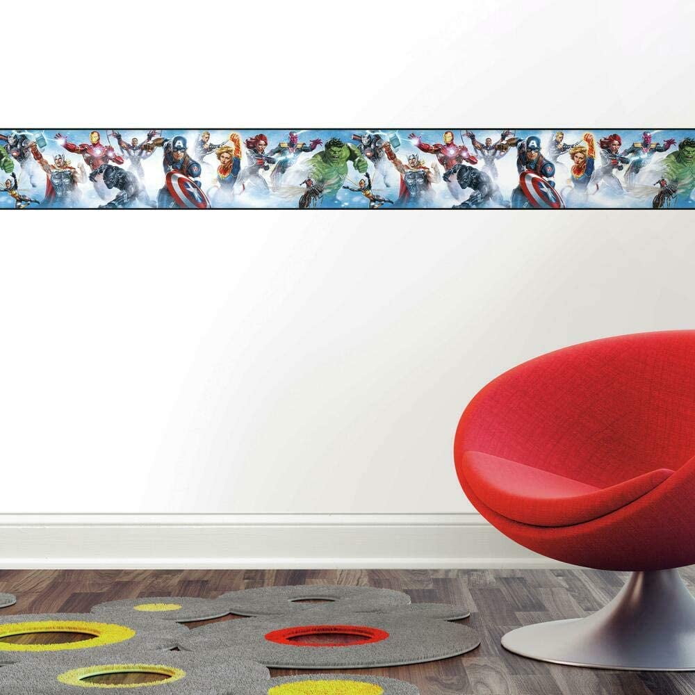 Avengers Peel and Stick Wallpaper Border | Removable | Kids Room Decor