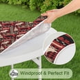thumbnail image 5 of Red Christmas Animal and Tree Pattern Round Fitted Tablecloth with Elastic Edge,Dining Table Cover Waterproof,Outdoor Round Tablecloth for Camping,Dining,Indoor and Outdoor, 5 of 7