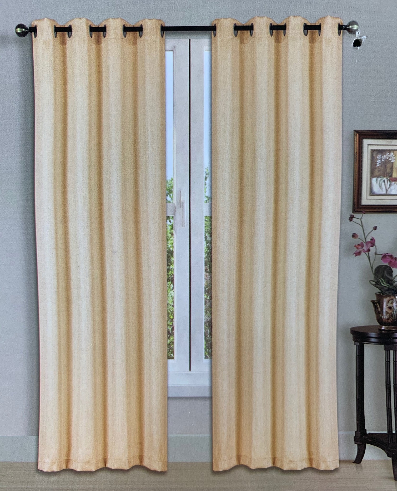 Blackout Sliding Door Curtain Jacquard Grommet Patio Glass Door Drapes