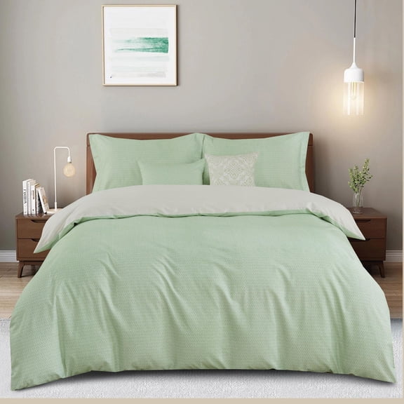 Ensemble de couette 5 pièces Johnson Home - Coton 200 fils, comprend des taies d'oreiller et des coussins décoratifs