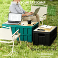 thumbnail image 2 of ZHUYZ Camping Storage Box, 50L Foldable Bin with Pine Wood Lid, Collapsible Folding Crate Easy to Disassemble Plastic Storage Crates for Outdoor Activities, Camping, Car Trunk, Navy Blue, 2 of 6