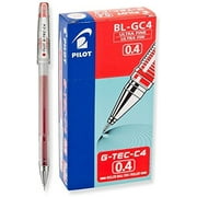 Pilot G-Tec-C Gel Rolling Ball Pens Ultra Fine Point, Red Ink, 2-Dozen (35493)