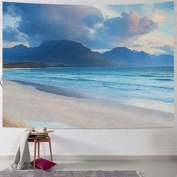 BCIIG Beach Tapestry Tapestry Ocean Wall Art Tapestry Bedroom Tapestry, Tropical Beach Waterfront Nature Landscape Tapestry for Living Room, College Dorm Party, Home Decoration, 40x30inch