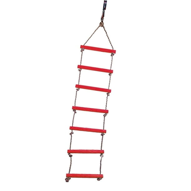 Cuerda de 200 cm Zulema juego de 6 peldaños rojo