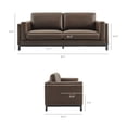 thumbnail image 4 of Modway Roscoe 81 inch Vegan Leather Sofa in Brown, 4 of 10