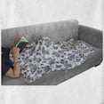thumbnail image 5 of Grey Soft Flannel Fleece Blanket, Floral Patterns Victorian Inspired Roses with Dark Flowers in Monochrome Graphic Print, Cozy Plush for Indoor and Outdoor Use, 50" x 60", Grey White, by Ambesonne, 5 of 5