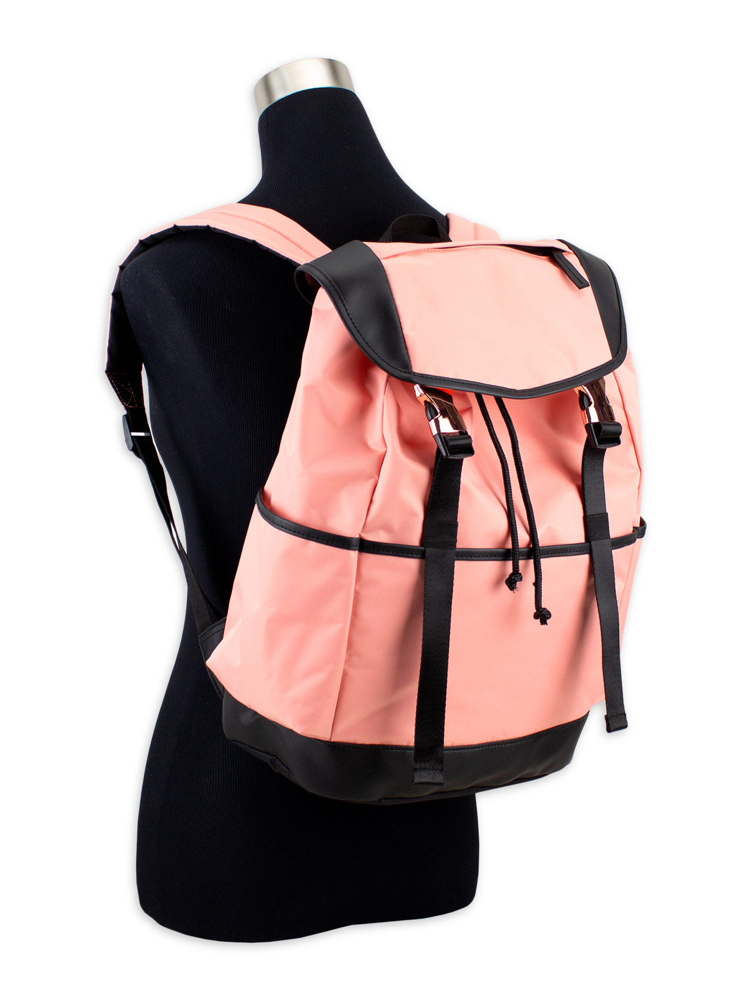Bodhi Unisex Drawstring Backpack with Dual Buckles, Blush