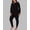Black, variant on Fruit of the Loom womens Micro Waffle Premium Thermal Union Suit - Animal Print
