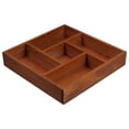 thumbnail image 3 of Storage Container With Drawers Wooden Brown 1Pack 8.65X8.65X1.30in, 3 of 8