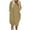 Khaki, variant on Buigttklop Dresses for Women 2023,Pocket Loose Dress Ladies Neck Casual Long Tops Dress Plus Size