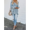 thumbnail image 2 of Women's Off Shoulder Long Sleeve V-Neck Ribbed Cable Pullover Sweaters Loose Fitting Jumper Tops, 2 of 7