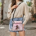 thumbnail image 5 of LedBack Dachshund Print Women Hobo Bag Leather Crossbody Satchel Purse Bag with Zipper Pockets, Portable Messenger Bag Shoulder Purse for Women Ladies with Adjustable Strap, Pink, 5 of 7