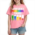 thumbnail image 2 of Boys Pink Funny Kids T-Shirt, Preschool Teacher Battery Life Graphic Tee, Cotton Shirt for Teacher Appreciation & Back to School, Kids to Youth Sizes,Size 9 T, 2 of 7