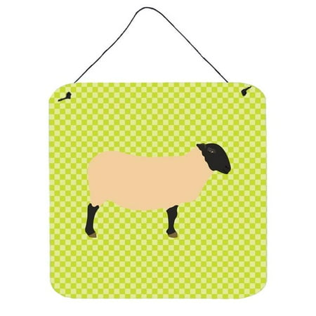 Suffolk Door - Suffolk Sheep Green Wall or Door Hanging Prints, 6 x 6 in.