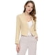 thumbnail image 3 of Día de San Patricio Chaqueta Corta Casual De Negocios De Oficina De Trabajo Sin Cuello Para Mujer Beige S, 3 of 6