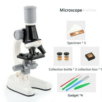 kkbbma under $5 KidsMicroscope, KidsMicroscopeToy, 100X 600X 1200X Magnification Science Kit, Early Childhood Education Experimental Equipment,ChildrenBiological Discovery Set, LED Light Microscope