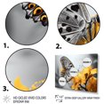 thumbnail image 3 of Designart "Butterfly Haven Yellow Grey II" Animals Floater Framed Canvas Print, 3 of 7
