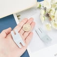 thumbnail image 3 of 2Pcs 2 Sizes Sewing Button Plate Seam Jumper Sew Tool Plastic Jumping Presser Foot Clearance Plate Flush for Brother Industrial Home Universal Sewing Machine Supplies Blue, 3 of 5