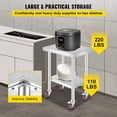 thumbnail image 4 of VEVOR Mesa de Trabajo de Acero Inoxidable de 60,9 x 45,7 x 91,4 cm, Estante Ajustable de 3 etapas con 4 Ruedas, Mesa de Trabajo Comercial Resistente con Freno para la preparación de la Cocina VEVOR commercial-work-tables, 4 of 8