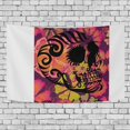 thumbnail image 4 of ABPHQTO Tapiz de flores de calavera decoración de pared sala de estar dormitorio tapices DIY 128x150 cm, 4 of 4