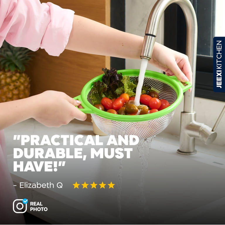 JEEXI Stainless Steel Colander with Handles photo 6