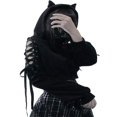 thumbnail image 1 of Women Hoodies Y2K Gothic Punk Harajuku Drawstring Top Sweatshirts, 1 of 6