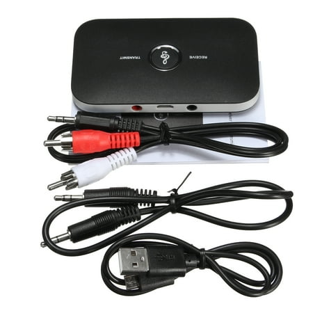 Wireless Receiver Kit 2 in 1 Wireless bluetooth Music Transmitter Receiver A2DP AVRCP Stereo Audio Adapter Car Tool Kit for TV, Home Stereo Audio, PC Computer, Car ()