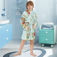 thumbnail image 5 of FORMRS Niños Bathrobe Unisex Hooded Robe Soft Plush Pajamas Sleepwear, Size 10-12T, Colorful Tomatoes, 5 of 7