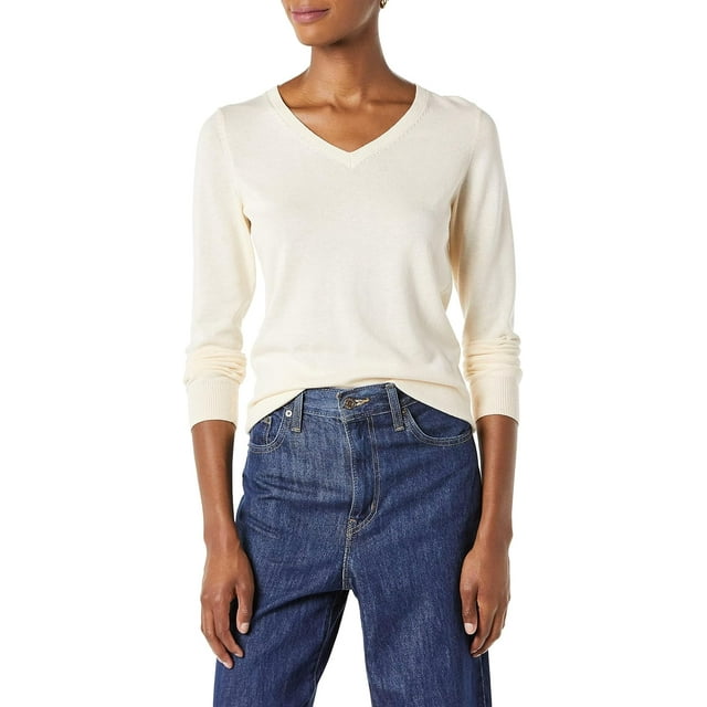 walmart Essentials Womens Lightweight V-Neck Sweater