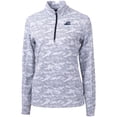 thumbnail image 2 of Women's Cutter & Buck  Charcoal West Michigan Whitecaps Traverse Camo Stretch Quarter-Zip Pullover Top, 2 of 3
