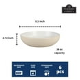 thumbnail image 3 of 10 Strawberry Street Two Tone Coupe 8.5”/36 Oz. Dinner Bowl Set Of 6, Tan/White, 3 of 4
