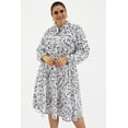 thumbnail image 1 of Vestido sublimado letras Roman Fashion 4322 Blanco Talla Extra 40, 1 of 7