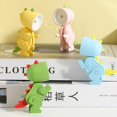 thumbnail image 4 of Dinosaur Night Light | Colorful Night Light | Dinosaur Room Decor | 4 Inch Green Table Lamp for Bedroom Desk, 4 of 7
